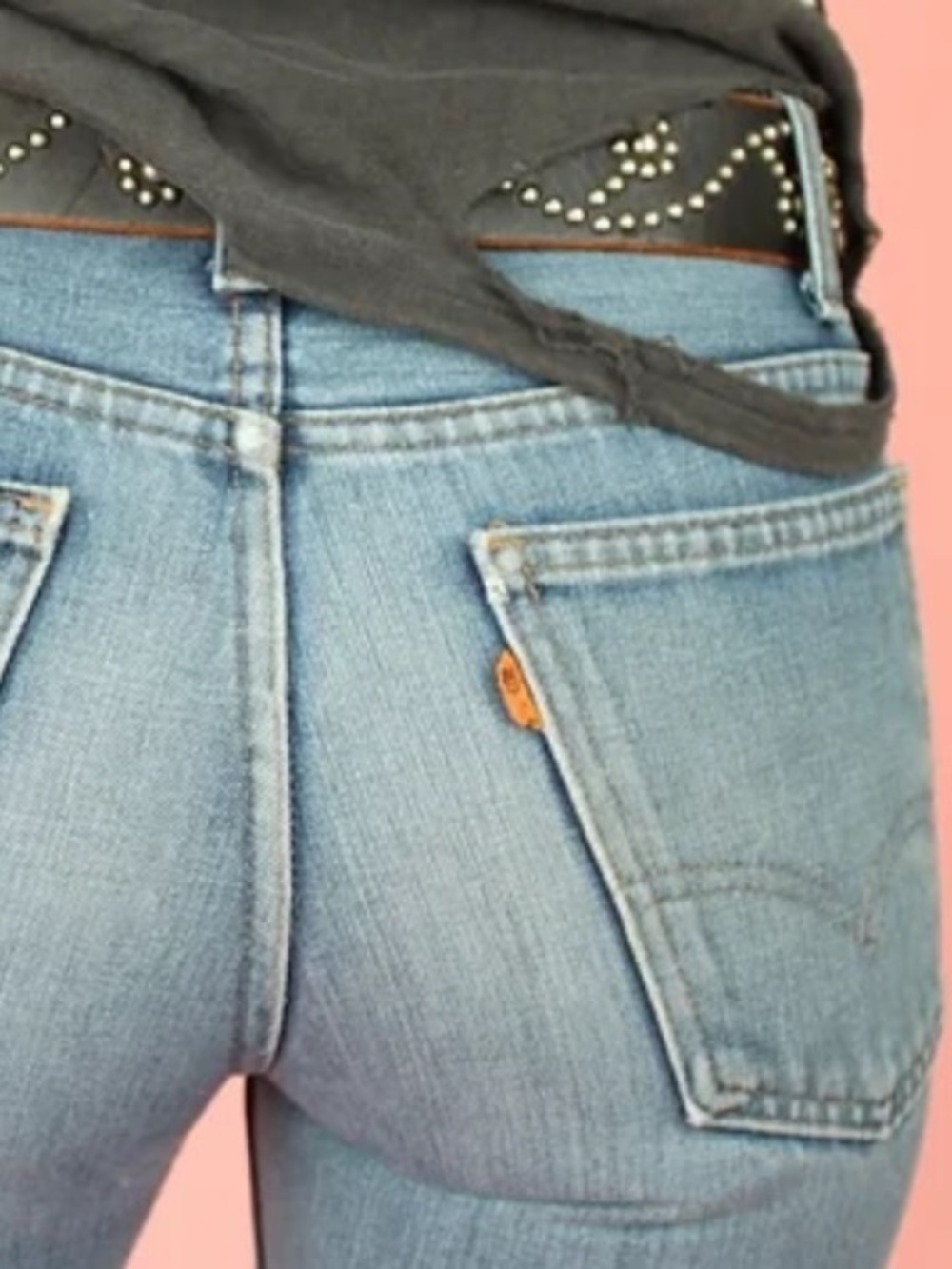 Levi's 505 Orange Tab Mid rise VTG Light Wash Straight Jeans - Picture 12 of 16